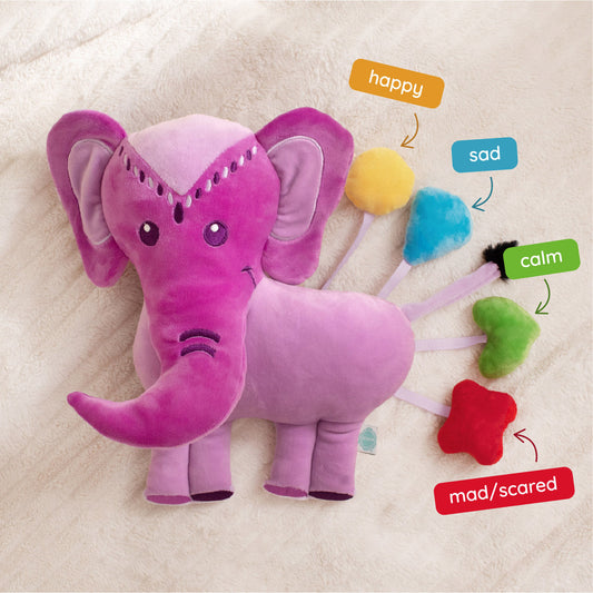 Violet Elephant SnuggleBuddies Emotions Plush by Generation Mindful