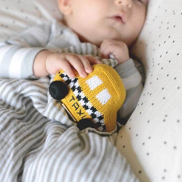 Organic Baby Taxi Toy Gift Set - MetroCard & Taxi Rattles by Estella