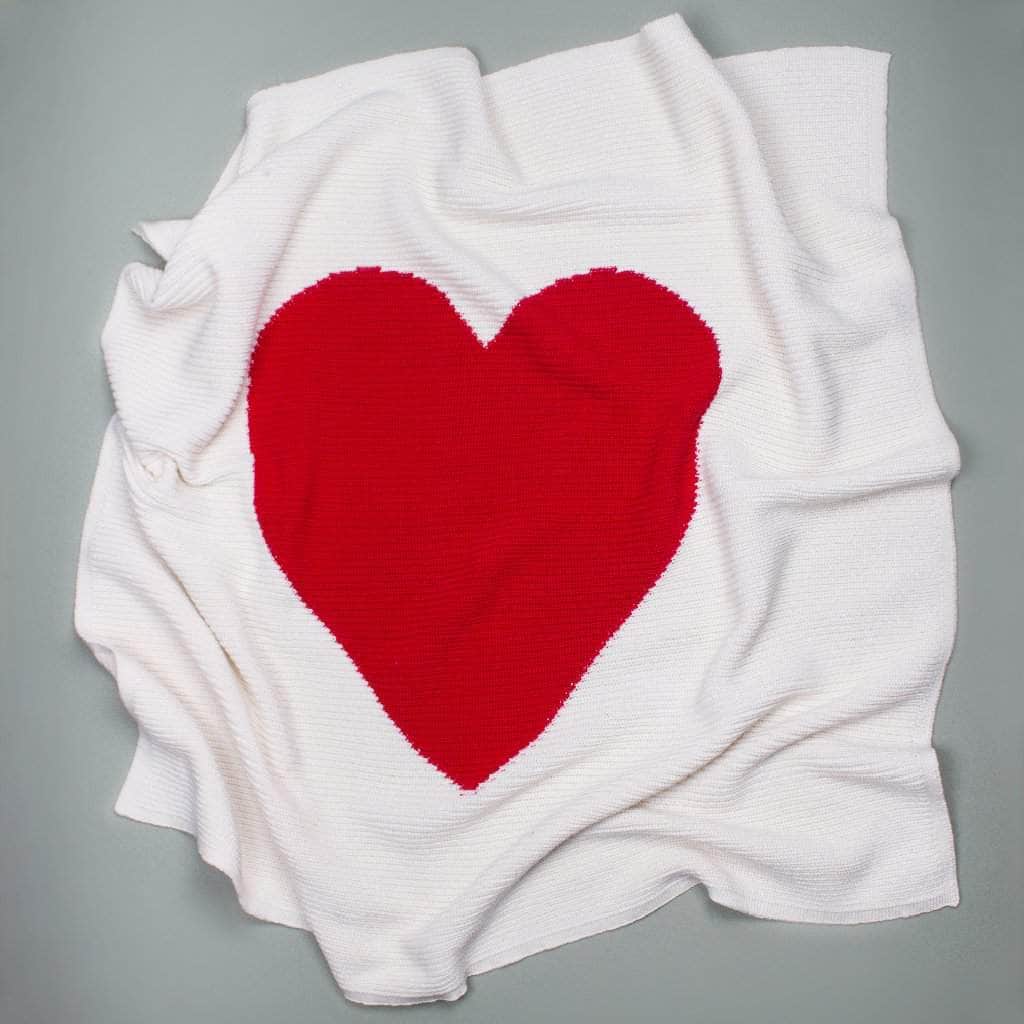 Cotton Baby Blankets - Heart by Estella