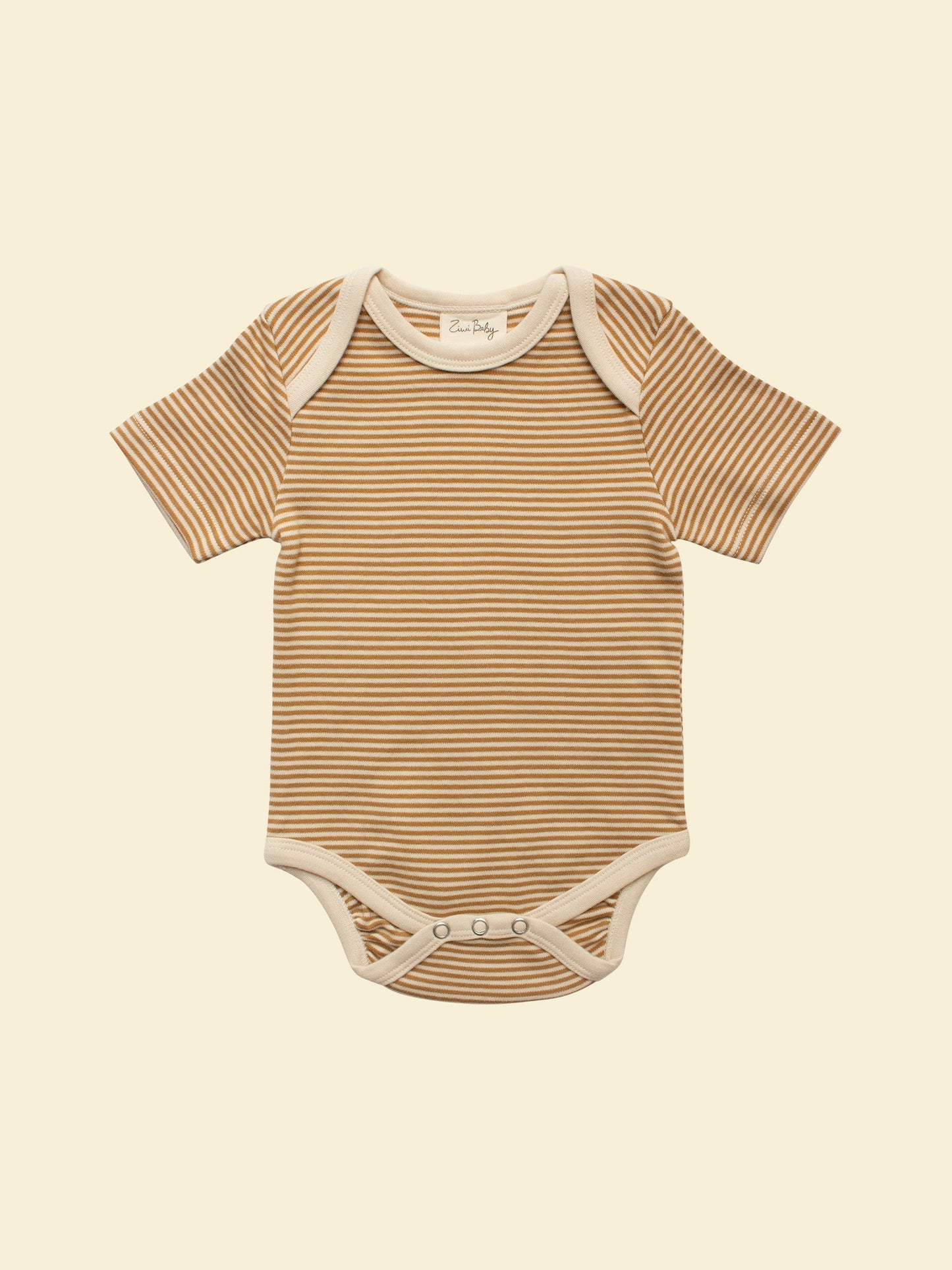 Short-sleeve Bodysuit - Ochre Stripe by Ziwi Baby