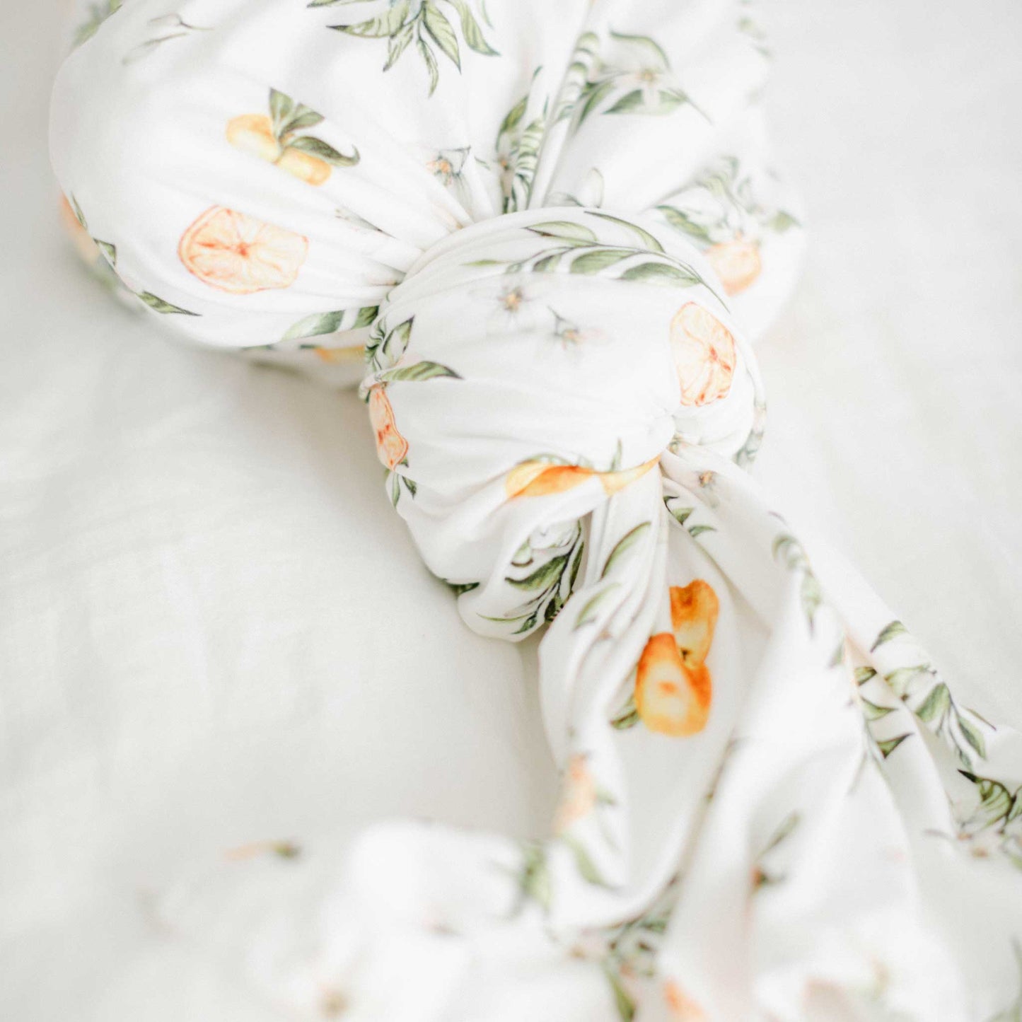 Stretchy Swaddle Blanket - Tangerine by Dolly Lana