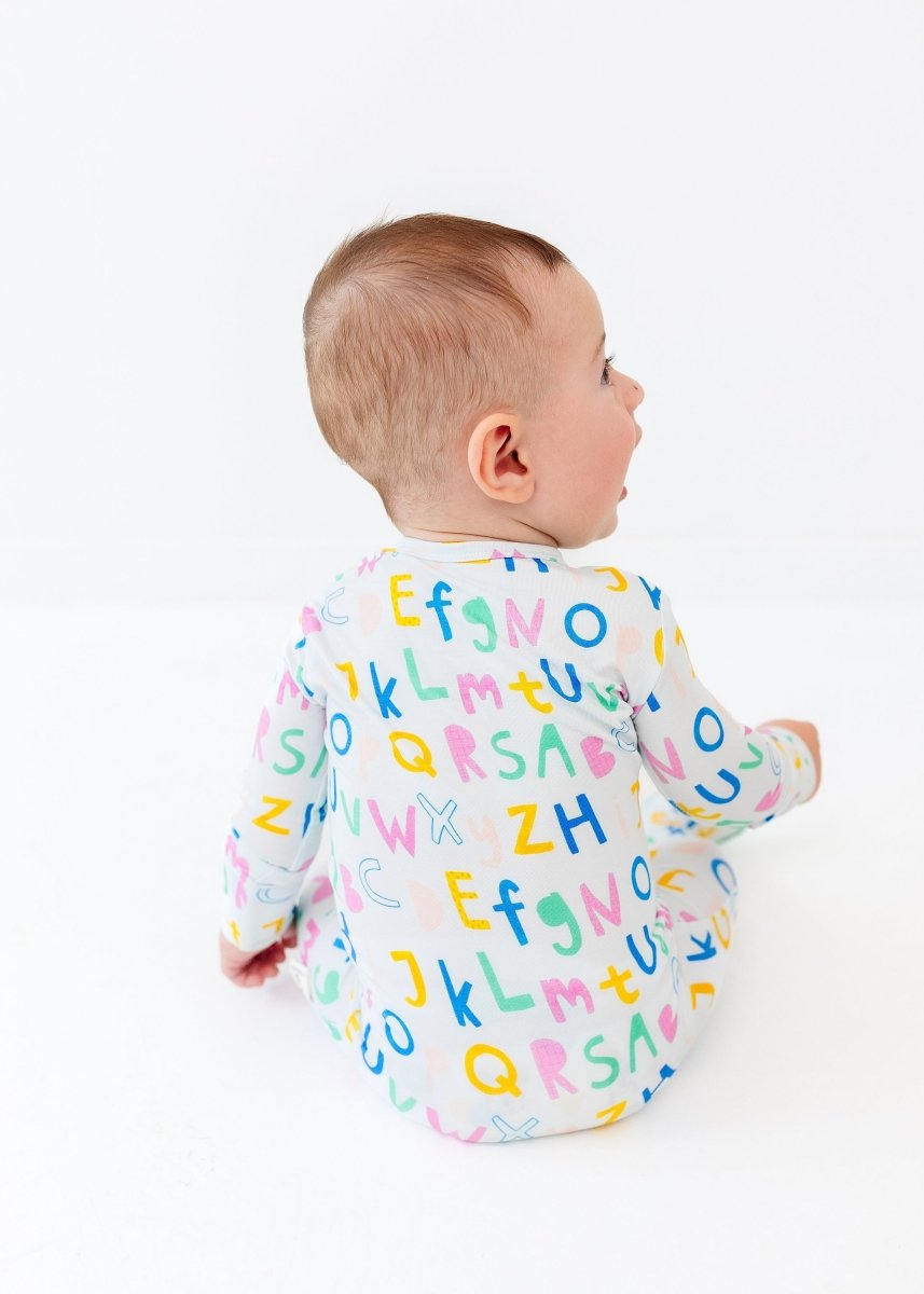 Alphabet Footie Pajama by Loocsy - Mothership Milk