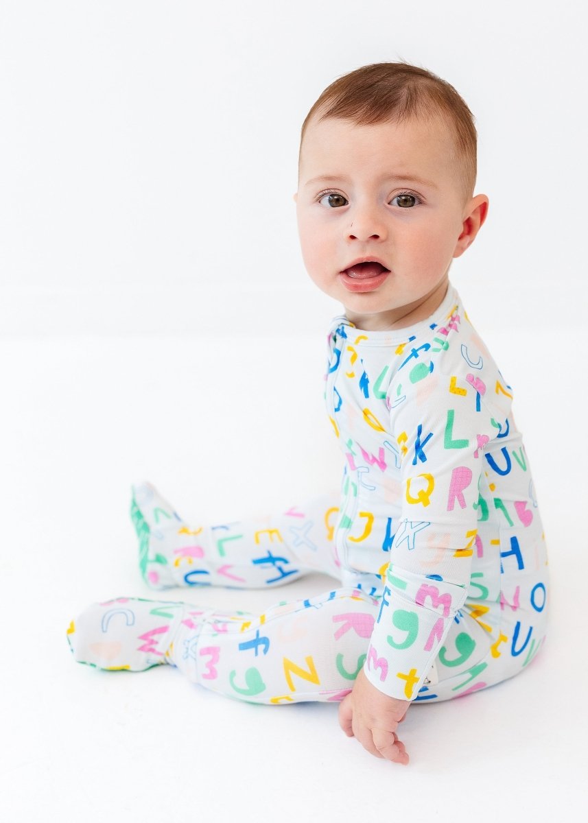 Alphabet Footie Pajama by Loocsy - Mothership Milk