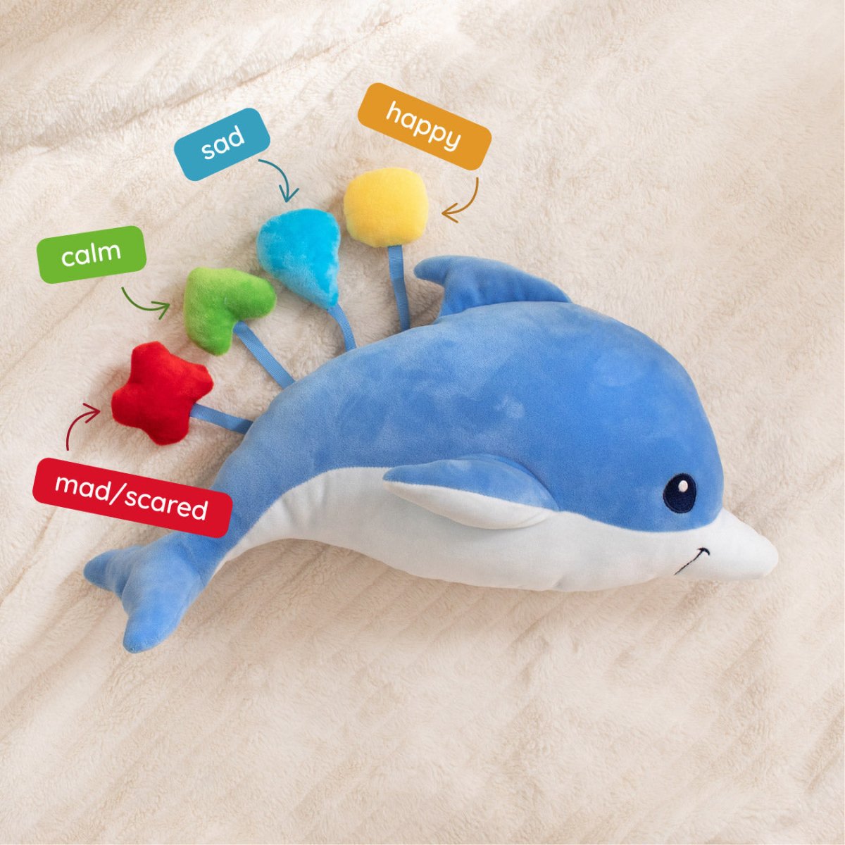 Blue Dolphin SnuggleBuddies Emotions Plush by Generation Mindful - Mothership Milk